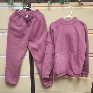 Comfrt Women's Mauve Travel Set Sweatpants and Hooded Sweatshirt-Small. NWT